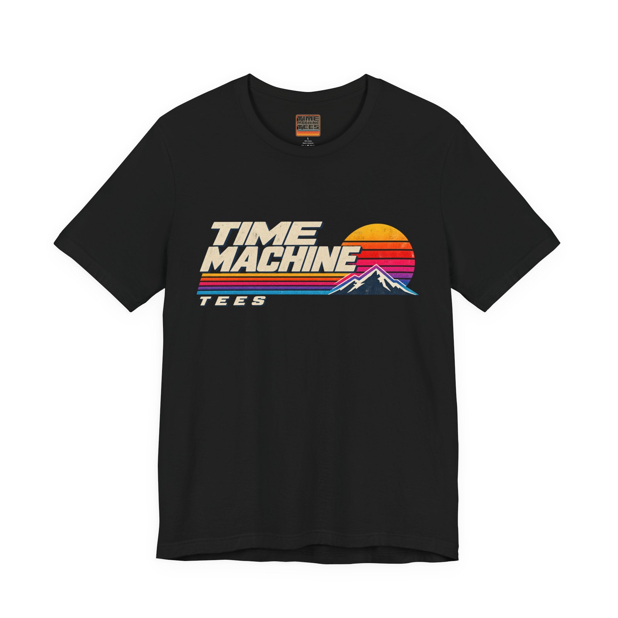 Time Machine Tees – Vintage 80s Sunset Logo T-Shirt